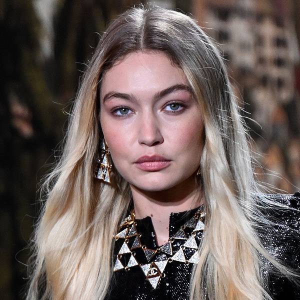 US-Model Gigi Hadid auf der Fahion Week.