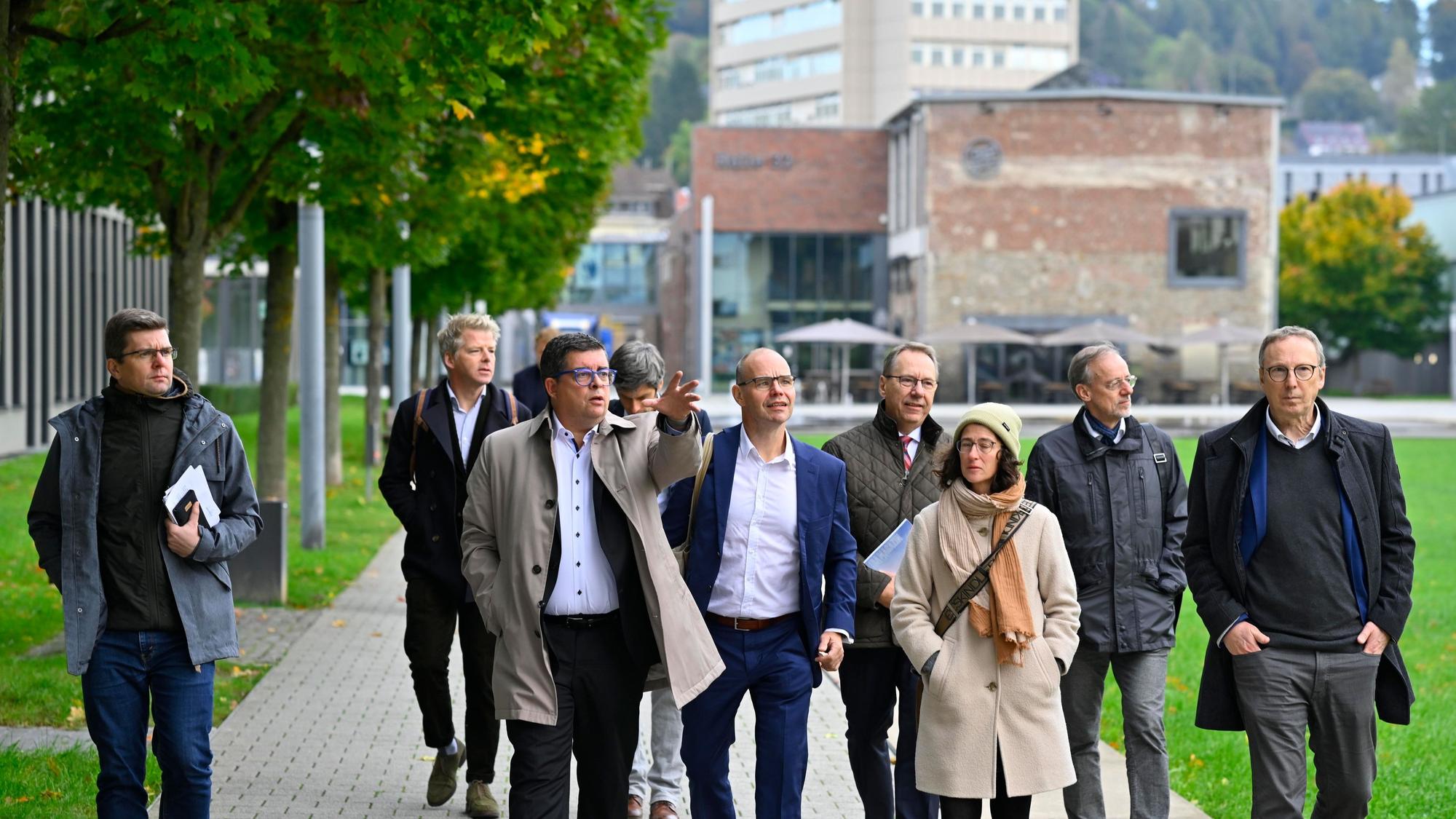 Eine Delegation aus dem Thüringer Ministerium für Infrastruktur und Landwirtschaft (TMIL) besucht im Rahmen einer Fachexkursion zum Thema REGIONALE am Dienstag, 17. Oktober 2023, das Bergische RheinLand
