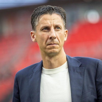 Christian Keller Managing Director 1. FC Koeln during the Bundesliga match between Bayer 04 Leverkusen vs. 1. FC Koeln on matchday 7 at BayArena on October 8, 2023 in Leverkusen,