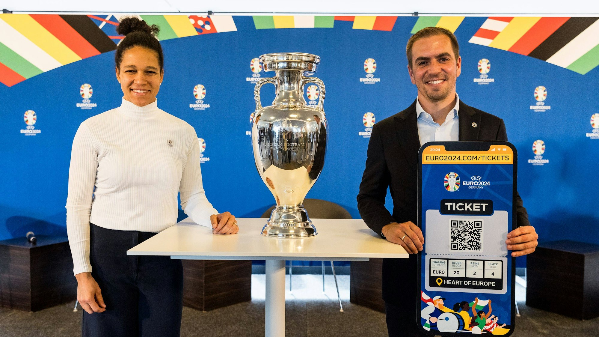 Celia Sasic und Philipp Lahm beim Termin in Köln.