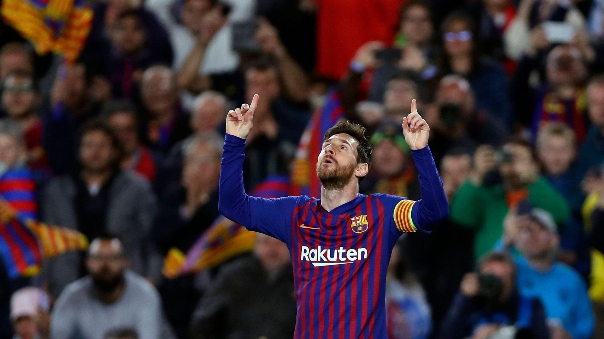 Lionel Messi 2019 im Trikot des FC Barcelona.