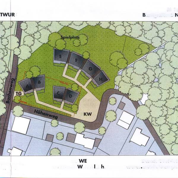 Planung für das Areal Waldhotel Grunge, Architekt Hans-Werner Piel