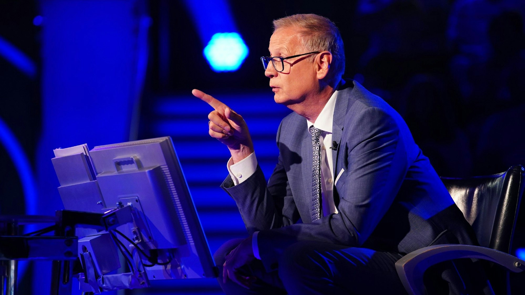 Moderator Günther Jauch.
Die Verwendung des sendungsbezogenen Materials ist nur mit dem Hinweis und Verlinkung auf RTL+ gestattet.