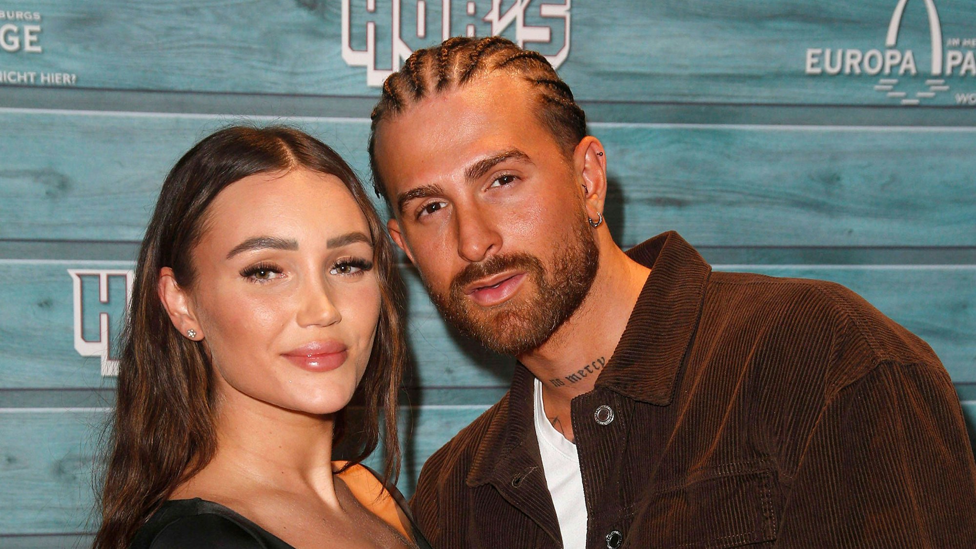 Dana Feist und Luigi Gigi Birofio bei der HOBÂ S Hut of Burger Opening Party am 15.02.2023 in Hamburg