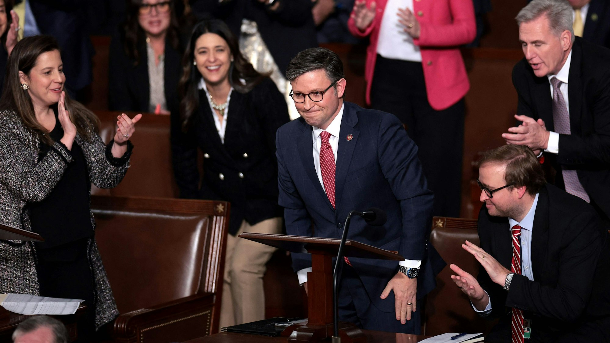 Der Republikaner Mike Johnson ist der neue Vorsitzende des US-Repräsentantenhauses.