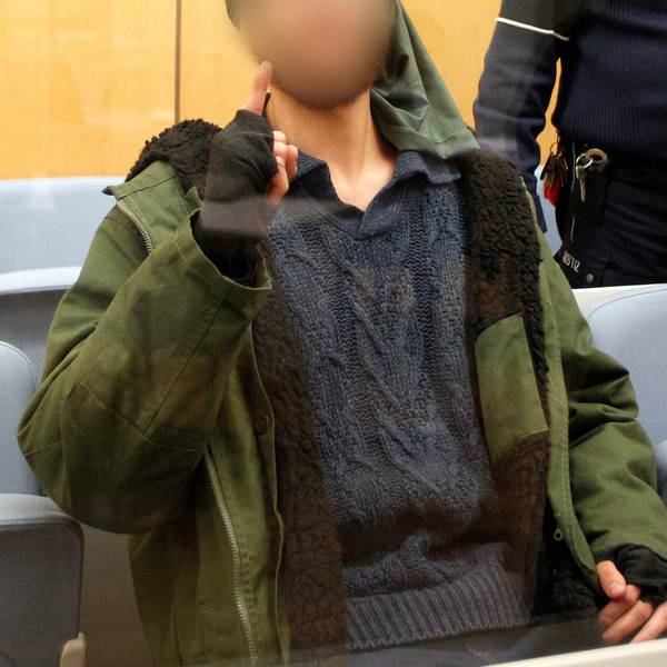 Der vorbestrafte Islamist Tarik S. bei seinem Prozess im April 2017 im Düsseldorfer Landesgericht.