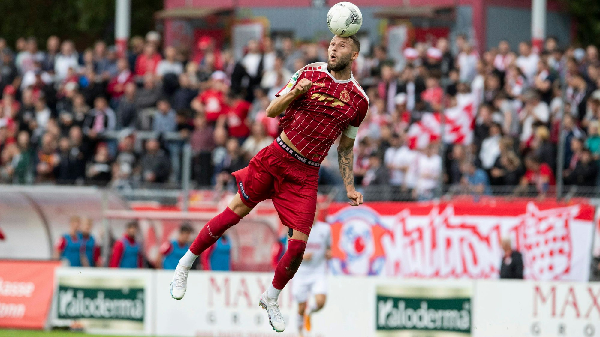 Sport Bilder des Tages Regionalliga West: SC Fortuna Koeln - 1. FC Koeln U21, U 21 01.08.2023 Dominik Lanius Fortuna Koeln, 4, Regionalliga West, 1. Spieltag, SC Fortuna Koeln - 1. FC Koeln U21, am 01.08.2023, Suedstadion, Koeln *** Regionalliga West SC Fortuna Koeln 1 FC Koeln U21, 01 08 2023 Dominik Lanius Fortuna Koeln, 4 , Regionalliga West, 1 Matchday, SC Fortuna Koeln 1 FC Koeln U21, on 01 08 2023, Suedstadion, Koeln Copyright: xBEAUTIFULxSPORTS/Meuselx