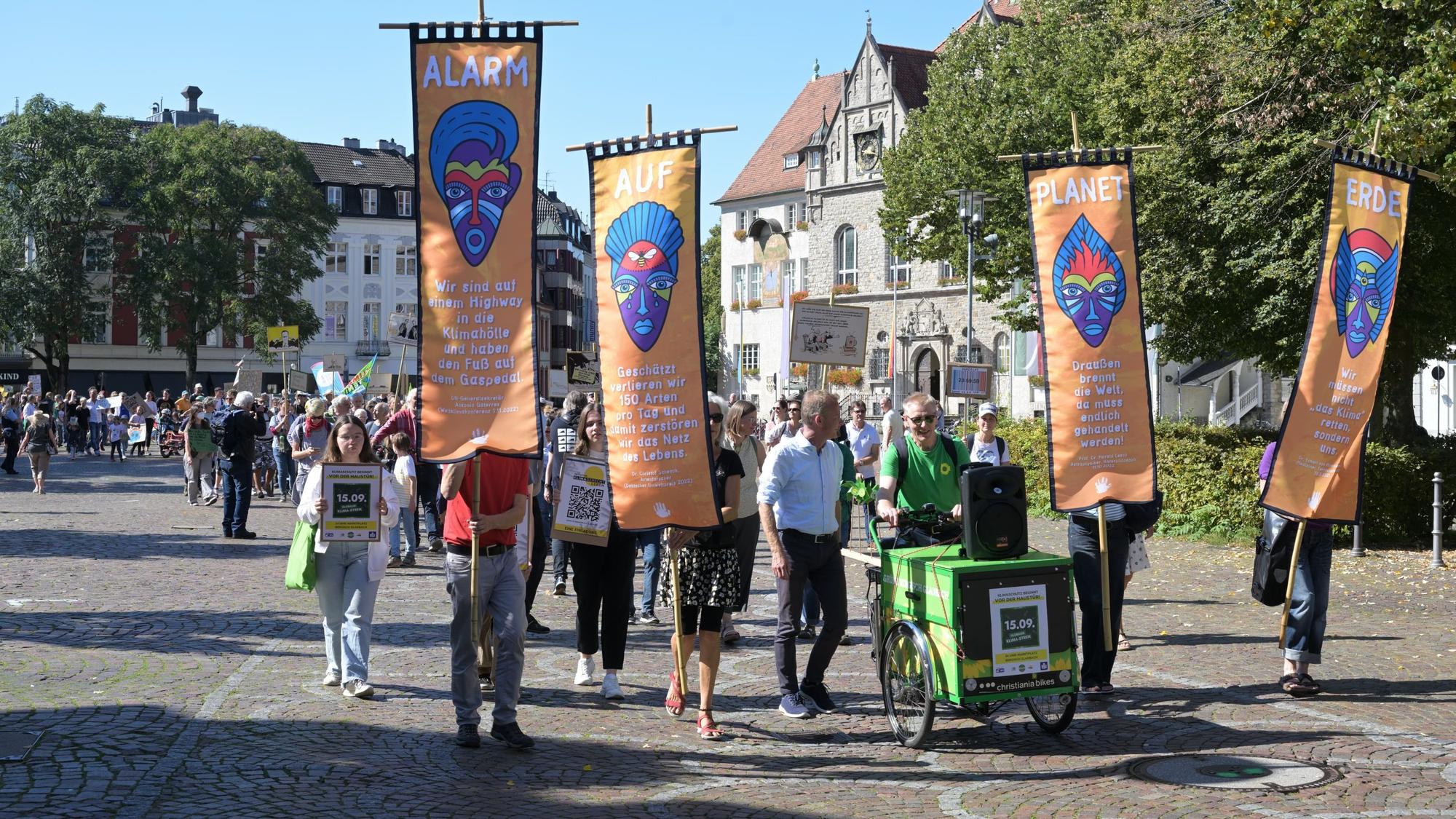 Klimademo in der Bergisch Gladbacher Innenstadt.
