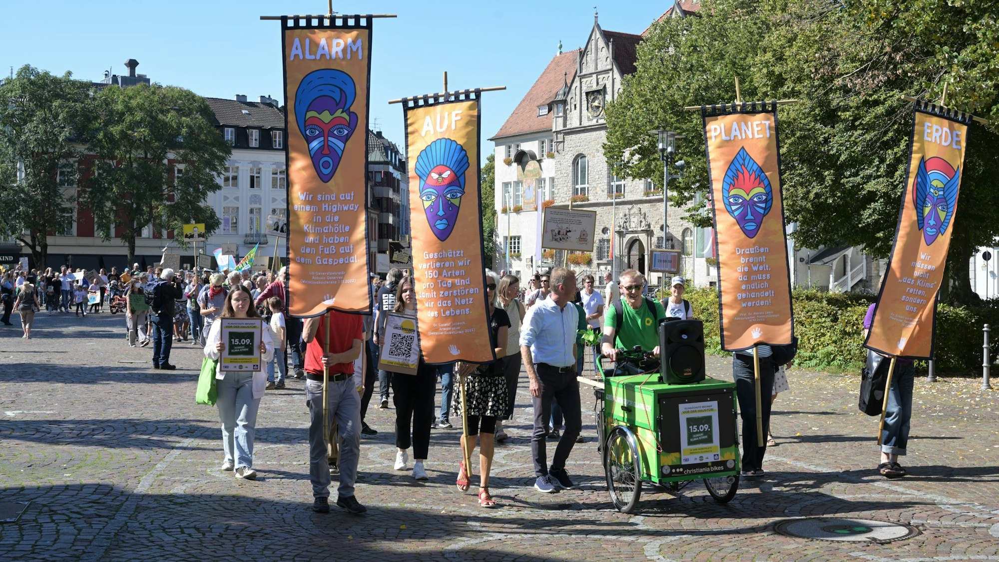 Klimademo in der Bergisch Gladbacher Innenstadt.