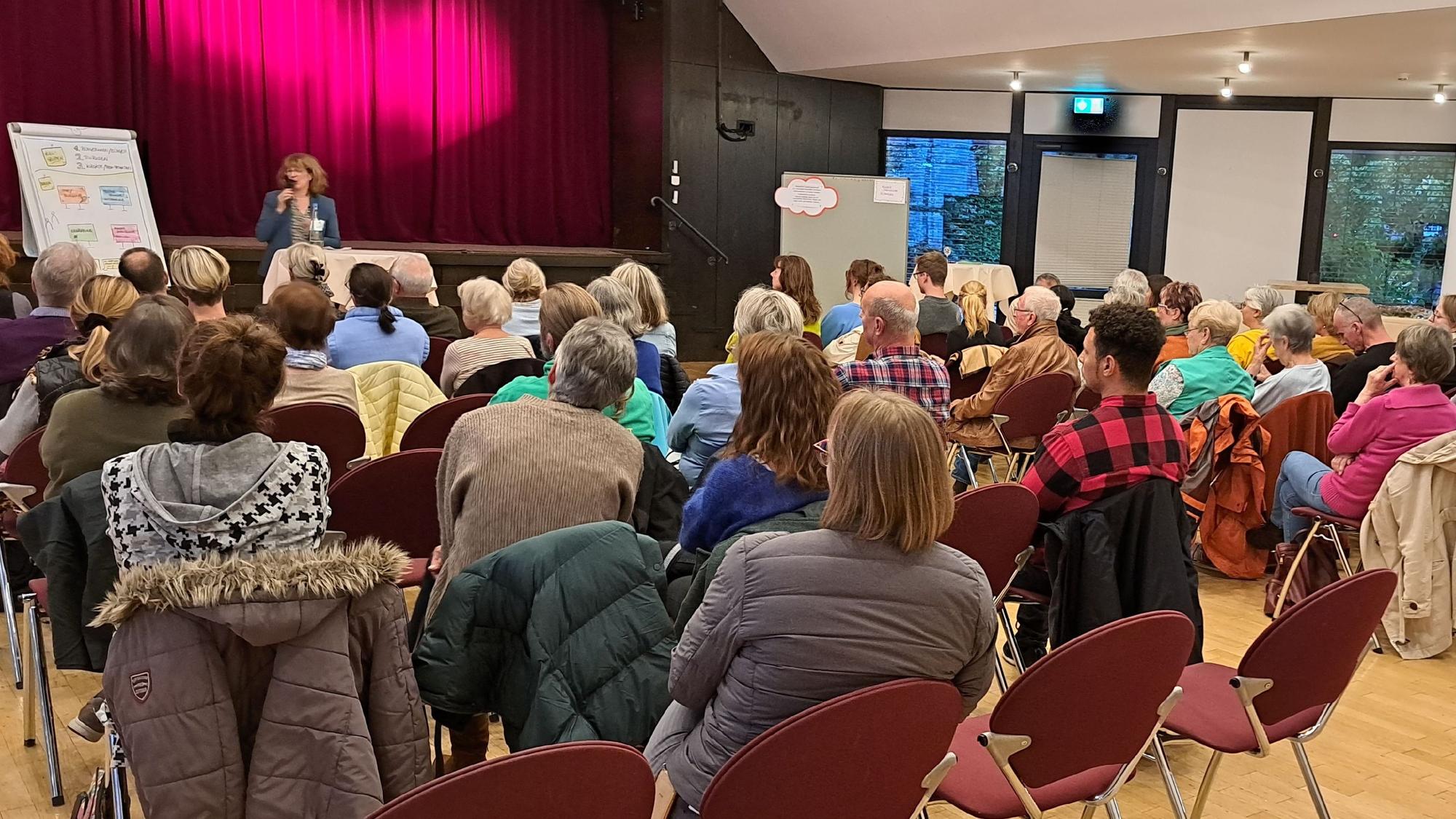Ideen sammeln und schauen, wer was machen kann – darum ging es beim Auftakt im Park-Hotel der Gemeinde zunächst. Das Foto zeigt rund 50 Versammelte, die dieser Einladung gefolgt waren.