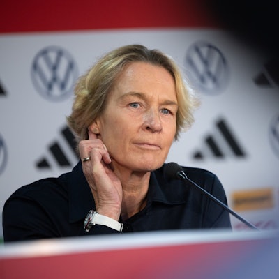 Bundesltrainerin Martina Voss-Tecklenburg befindet sich derzeit im Erholungsurlaub.