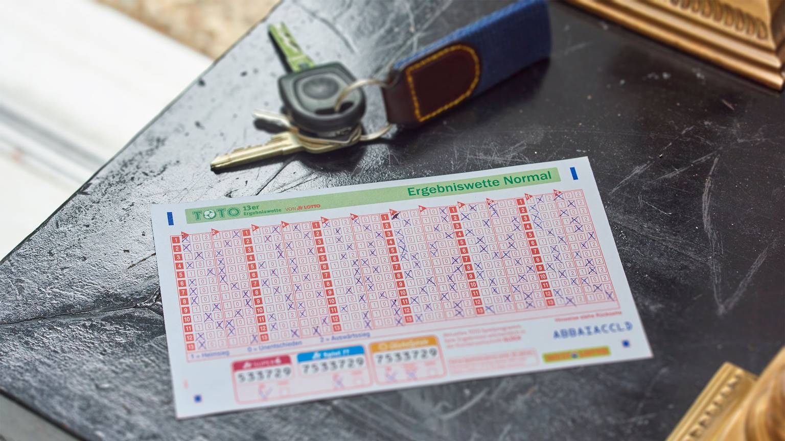 WestLotto Spielschein.