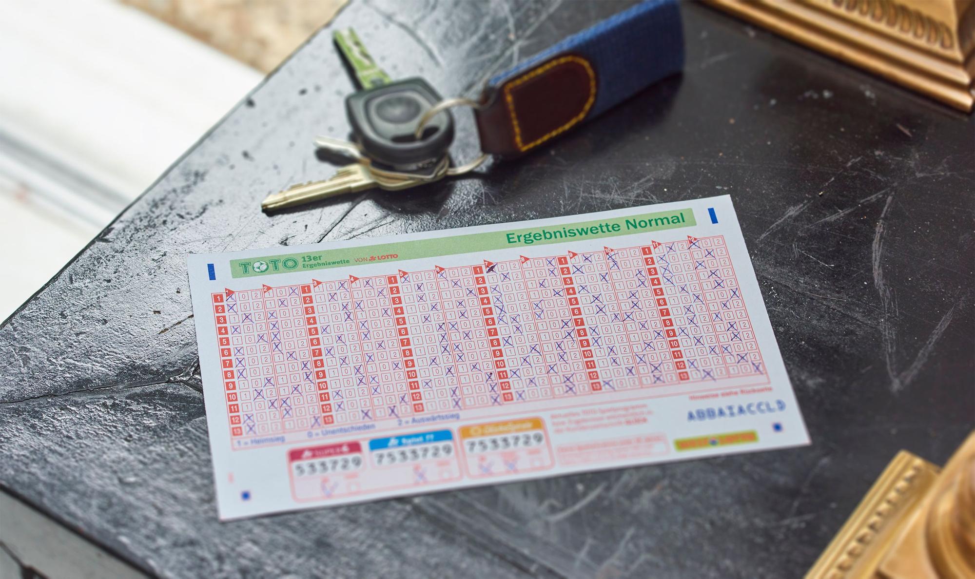 WestLotto Spielschein.