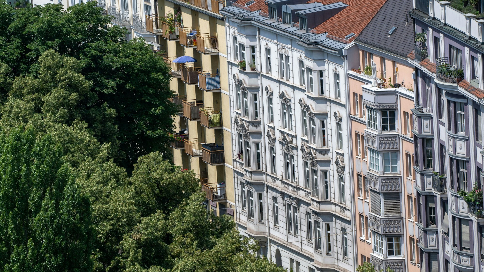 Blick vom großen Turm über die bayerischen Landeshauptstadt Mün