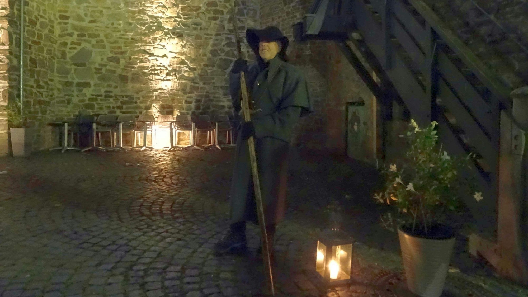 Am Wasemer Turm: Eine Stadtführung mit Nachtwächter Jürgen Herling.