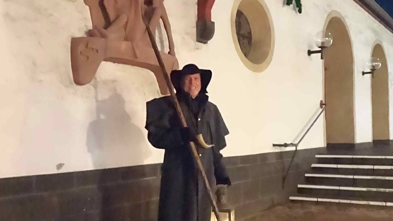 Mit Nachtwächter Jürgen Herling durch Rheinbach.