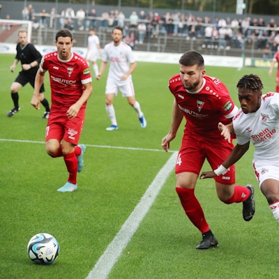 1. FC Köln Amateure (U21) vs. FC Wegberg-Beeck, Regionalliga West, Saison 2023/24, Mitte: Justin Diehl (1. FC Köln), 07.10.2023, Bild: Herbert Bucco