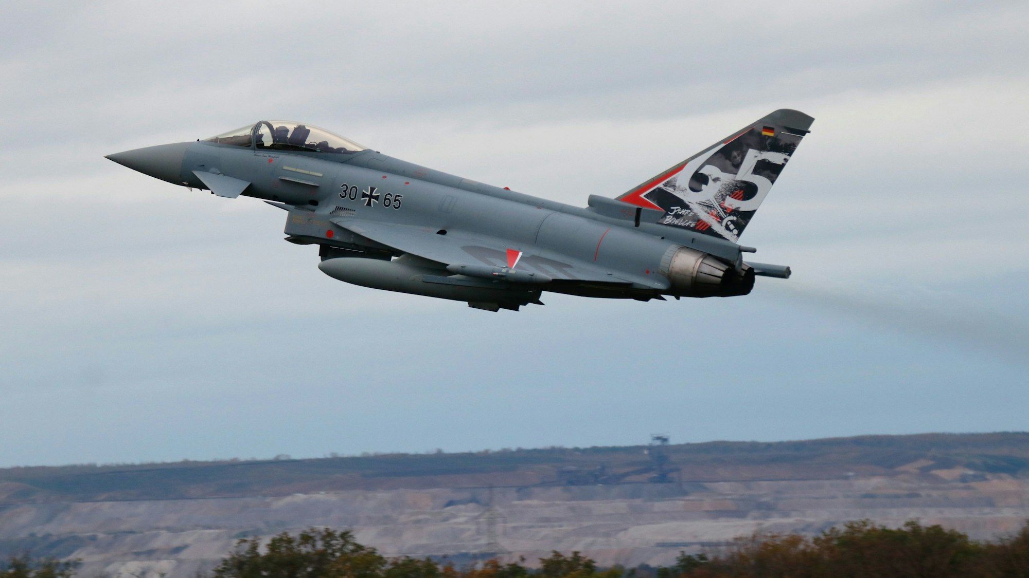 Ein Eurofighter des Boelcke-Geschwaders vom Fliegerhorst Nörvenich.
