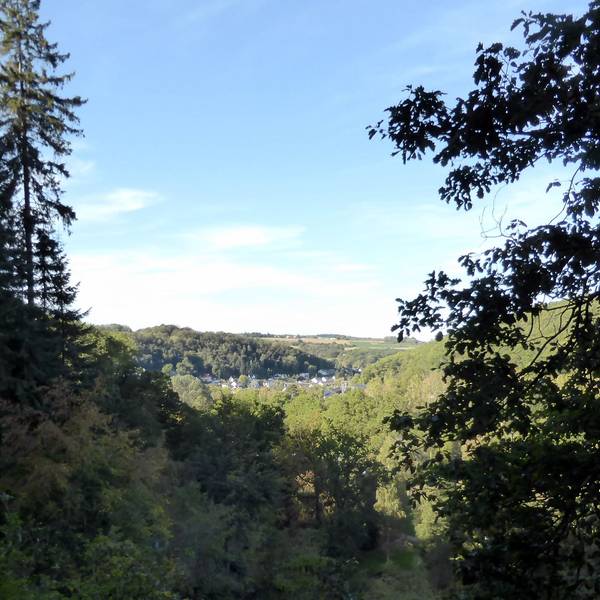 Weite Ausblicke warten bei dieser Wanderung durchs Schleidtal.