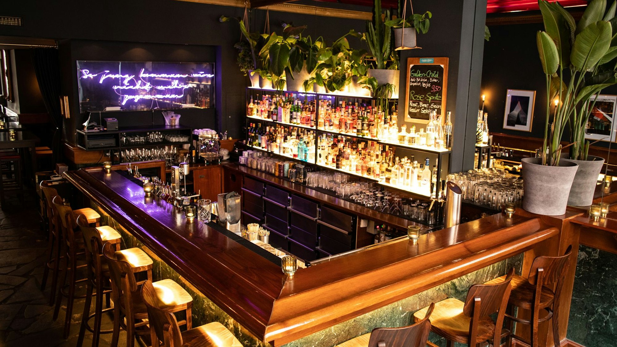 Innen- und Außenansicht der Cocktail-Bar "Rosebud" in der Kölner Innenstadt Foto: Rosebud/Niels Freidel