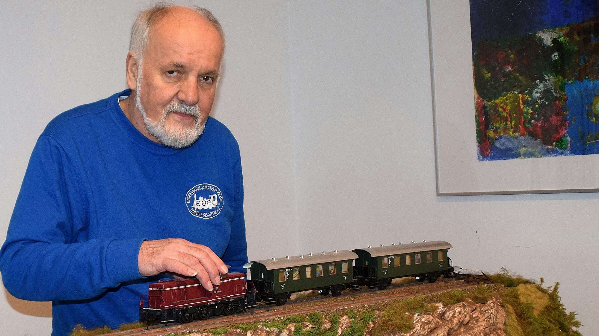 Der Vorsitzende des EBAC Werner Radwansky in seinem Element.