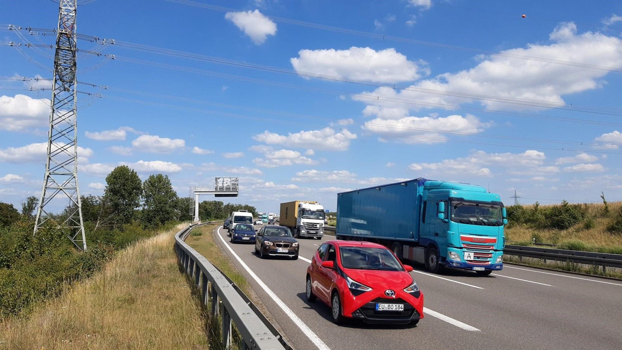 Die A4-Abfahrt Elsdorf aus Richtung Köln.