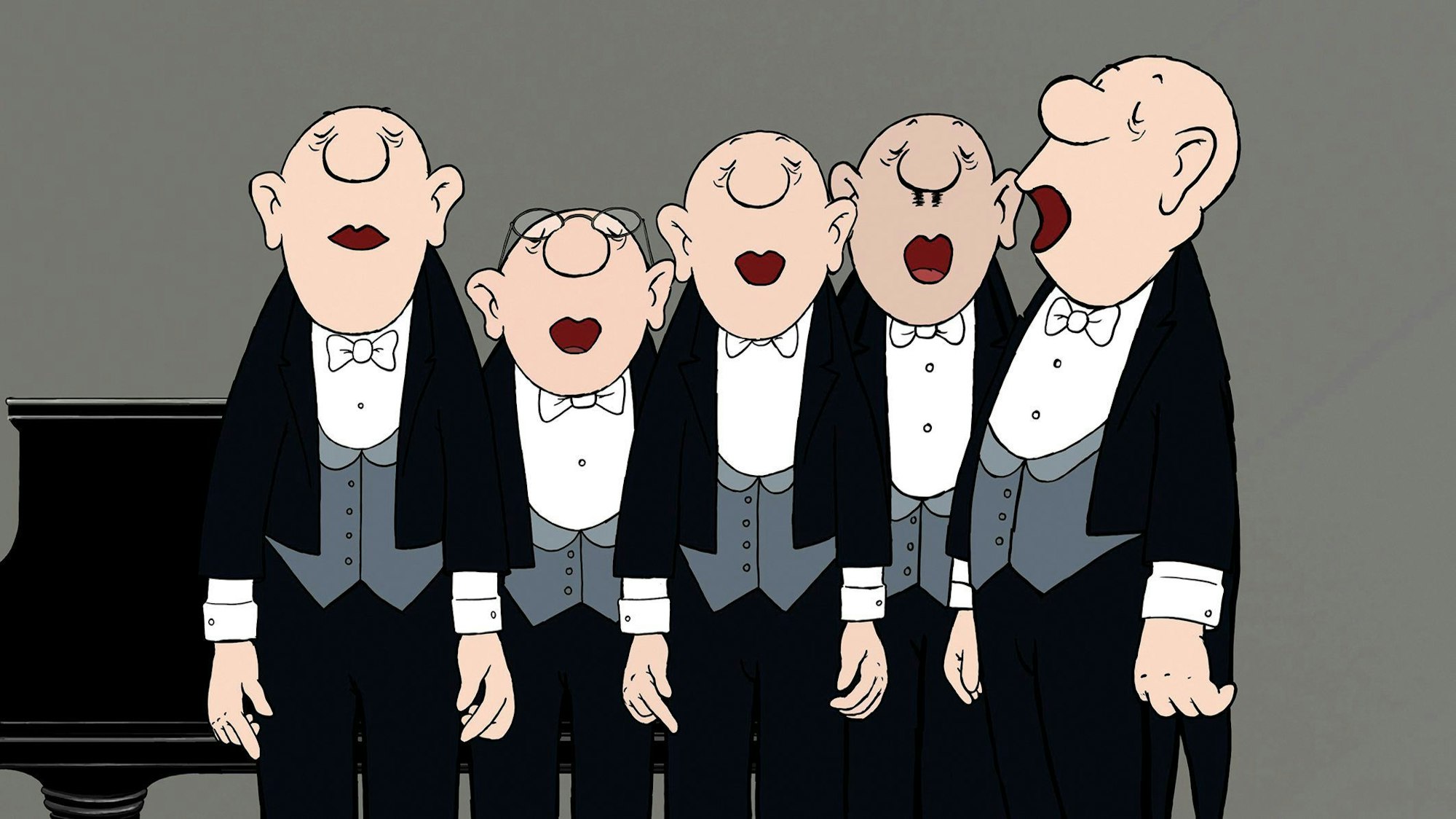 Eine Szene aus dem Film „Loriots große Trickfilmrevue“ (undatierte Filmszene).