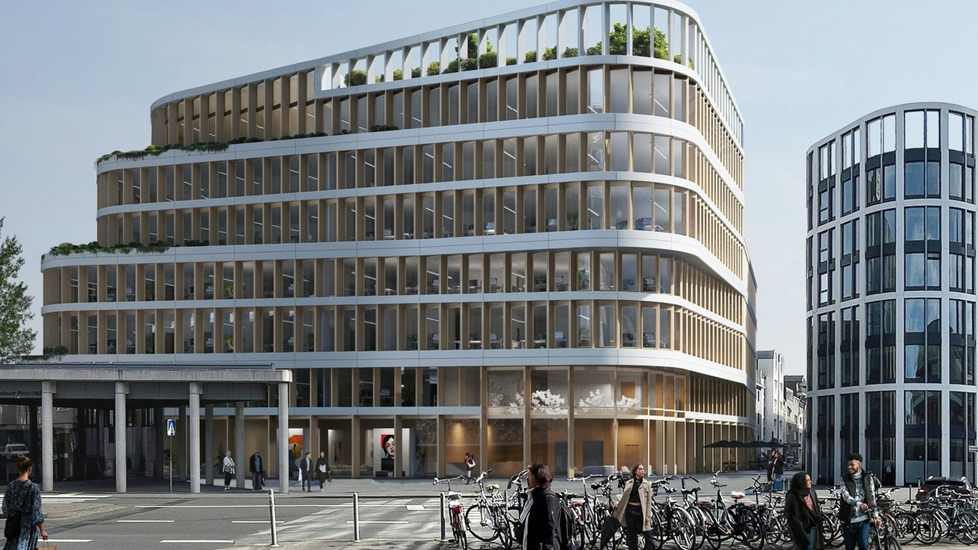 Der Siegerentwurf von Astoc: Pandion baut neu am Breslauer Platz. Die Fertigstellung ist für 2028 geplant.