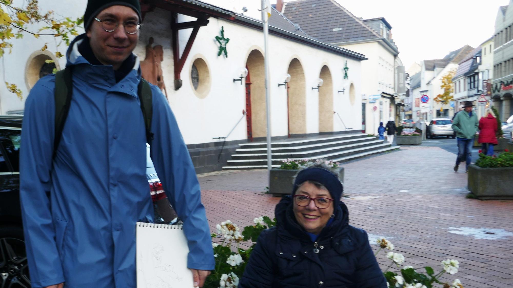 Urban Sketcher Grigori Skrylev und Corinna Schulze-Quabis