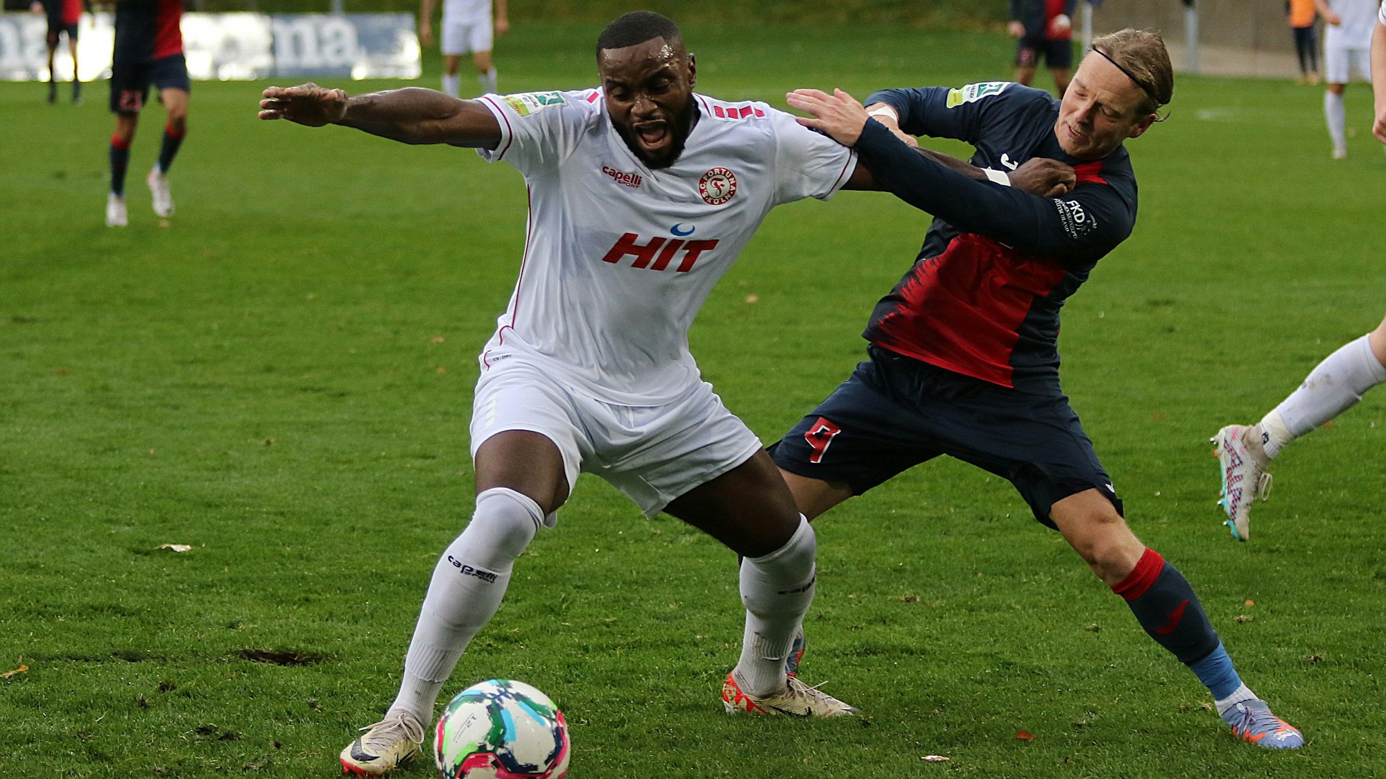 Regionalliga West: Wuppertaler SV - SC Fortuna Koeln *** NUR FUeR REDAKTIONELLE ZWECKE *** EDITORIAL USE ONLY ***Fussball Regionalliga West 14.Spieltag Samstag 04.11.2023 Wuppertaler SV - SC Fortuna Koeln Stadion am Zoo Wuppertal Arnold Budimbu (Fortuna Koeln) und Kevin Hagemann (WSV) Deutschland Wuppertal Copyright: StefanxRittershaus *** Regionalliga West Wuppertaler SV SC Fortuna Koeln FOR EDITORIAL PURPOSES ONLY p Soccer Regionalliga West 14 Matchday Saturday 04 11 2023 Wuppertaler SV SC Fortuna Koeln Stadion am Zoo Wuppertal Arnold Budimbu Fortuna Koeln and Kevin Hagemann WSV Germany Wuppertal Copyright StefanxRittershaus Copyright: StefanxRittershaus doc7sopfnhsk8jfgptwcqk ,EDITORIAL USE ONLY