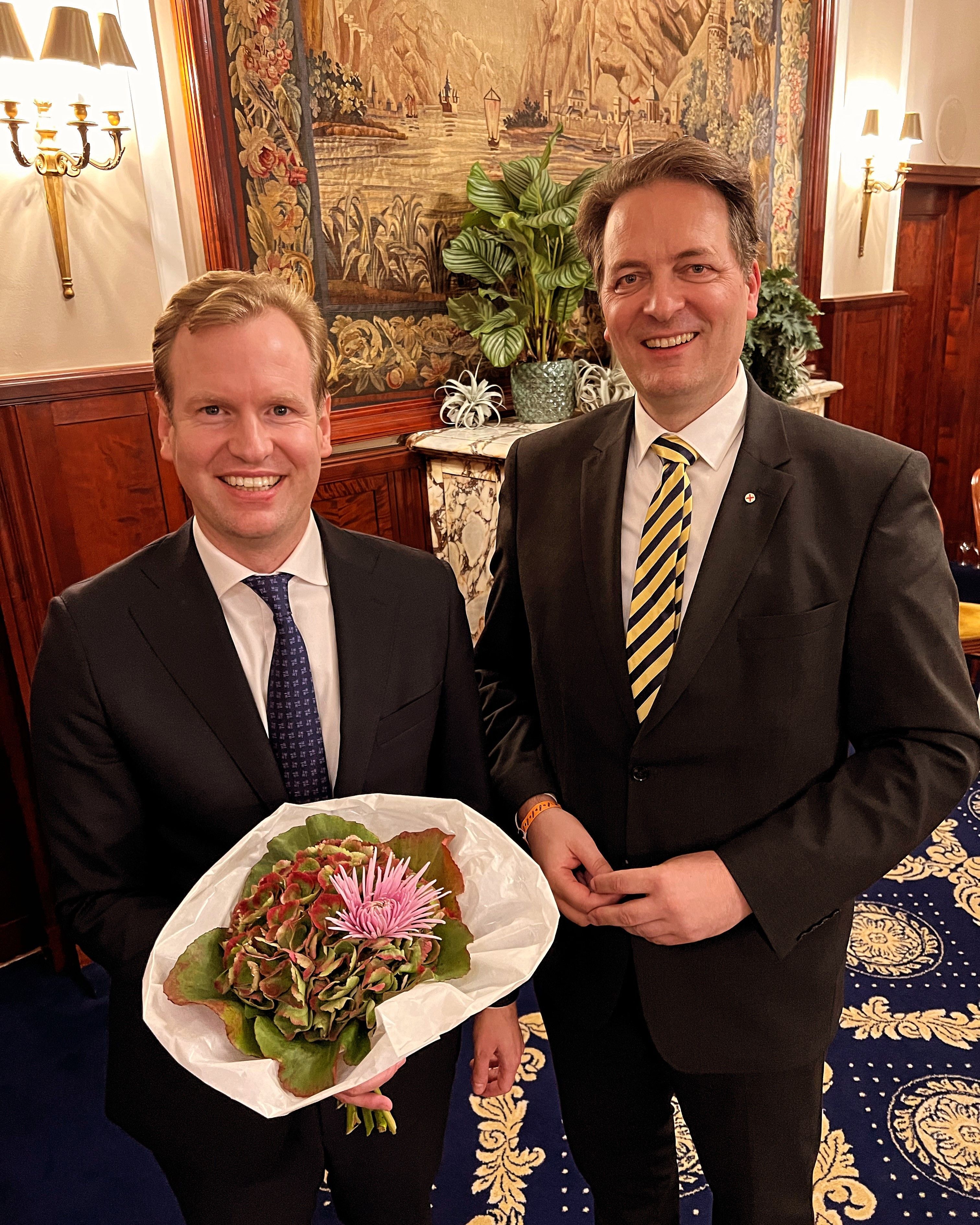 MIT-Chef Tim Odendahl (links) mit seinem Vorgänger Karl Mandl, der für zwei Jahre auch Parteichef (2023 bis 2025) war.