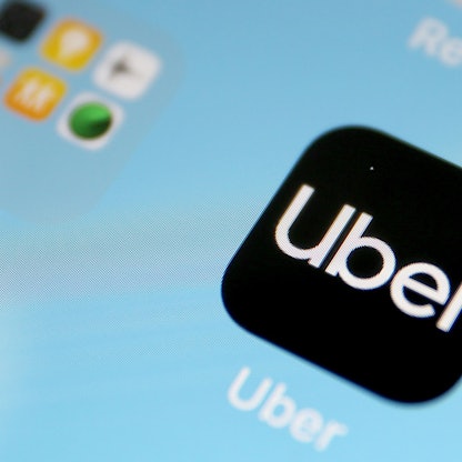 Die Uber-App auf einem Handy-Display