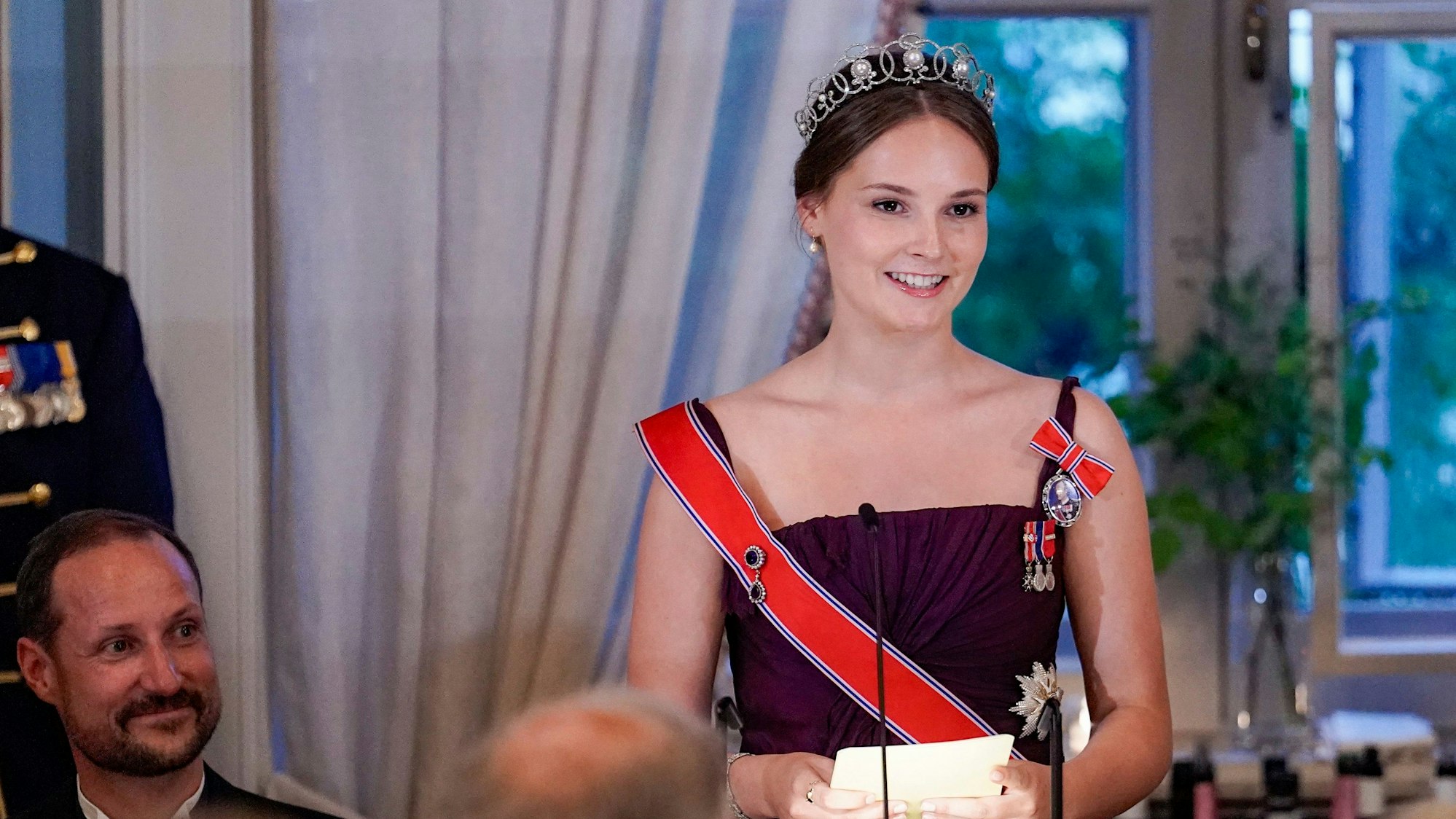 Prinzessin Ingrid Alexandra hält eine Rede während eines Galadinners anlässlich der Feierlichkeiten zu ihrem 18. Geburtstag.
