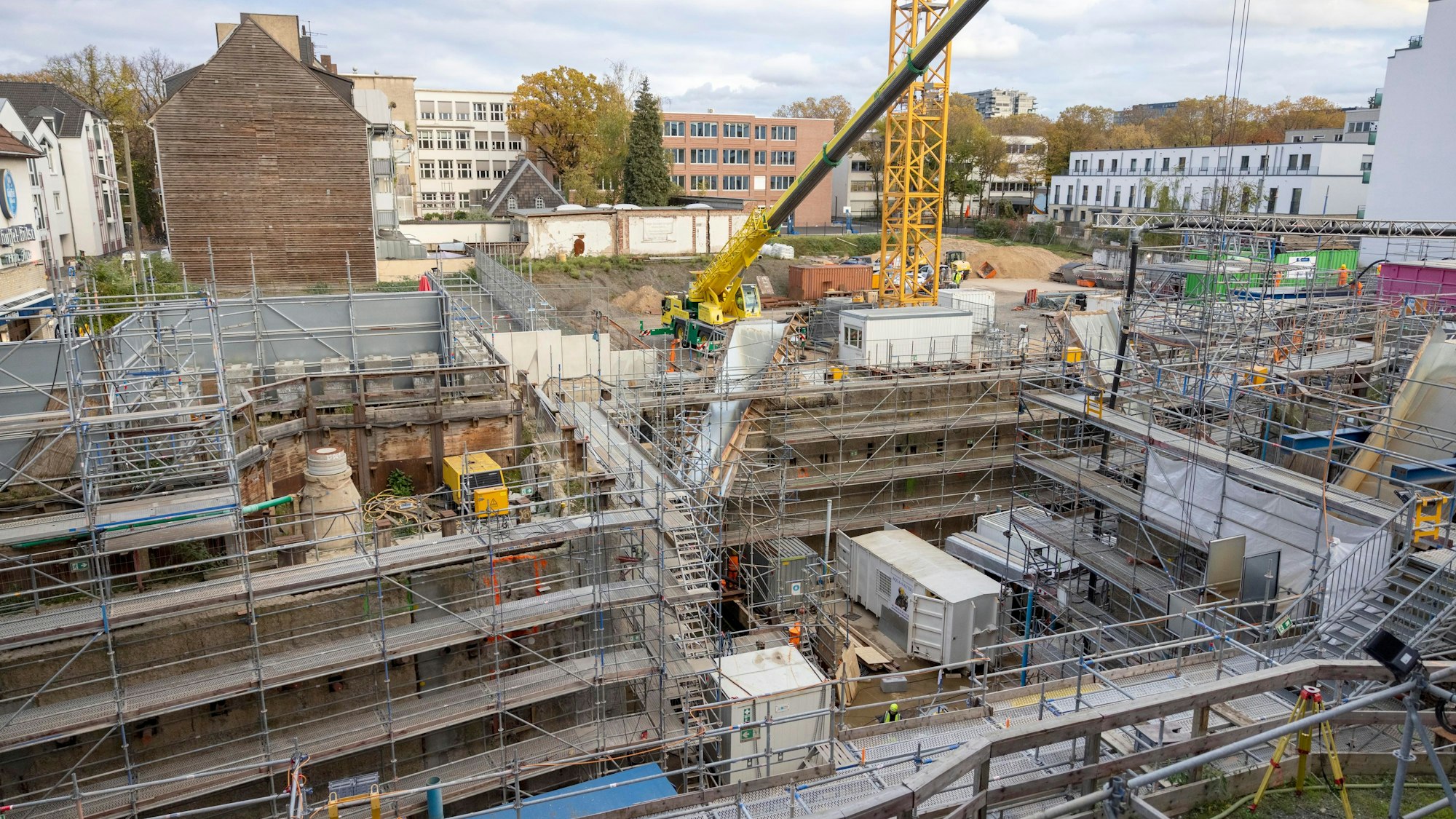 Blick auf die Baustelle am Waidmarkt im November 2023
