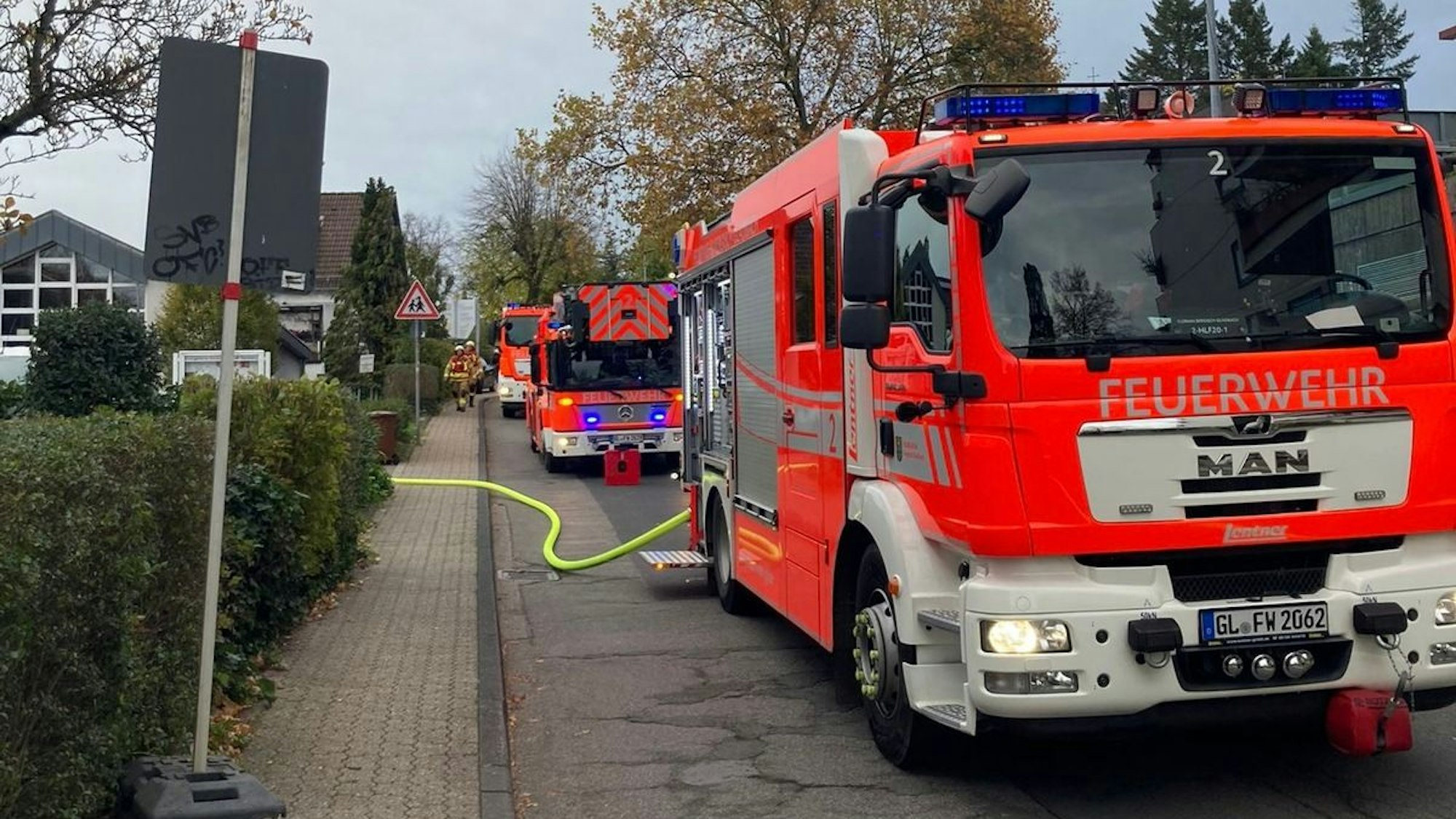 Die Einsatzstelle im Stadtteil Bensberg