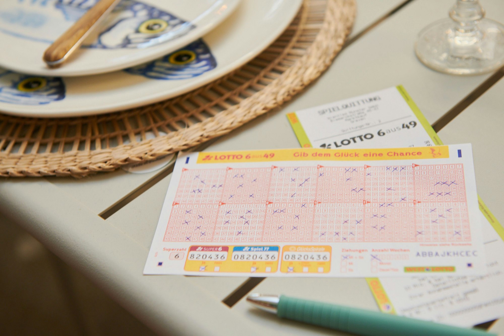 WestLotto Spielschein.