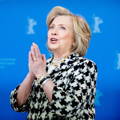 Hillary Clinton bei der Berlinale im Jahr 2020. Die ehemalige First Lady, Senatorin und Außenministerin hat Donald Trump mit Adolf Hitler verglichen.