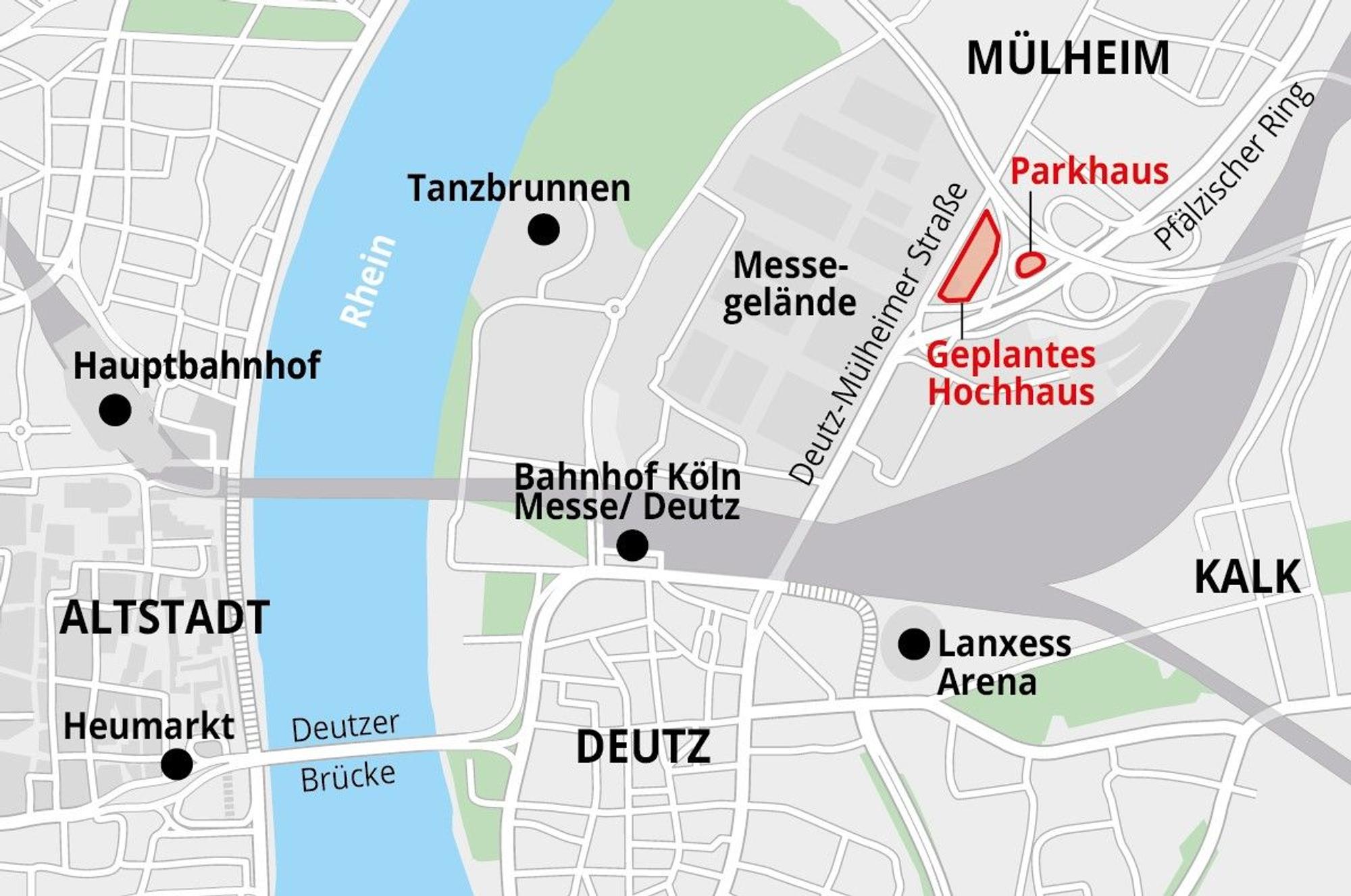 Der Standort für das geplante Hochhaus.