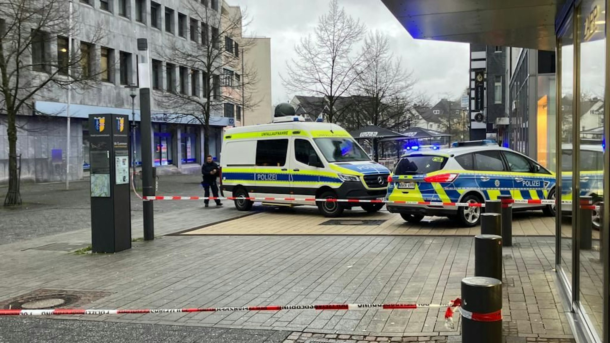 Der Ort des Vorfalls an der Ecke Kampstraße/Hindenburgstraße am Dienstagmittag.