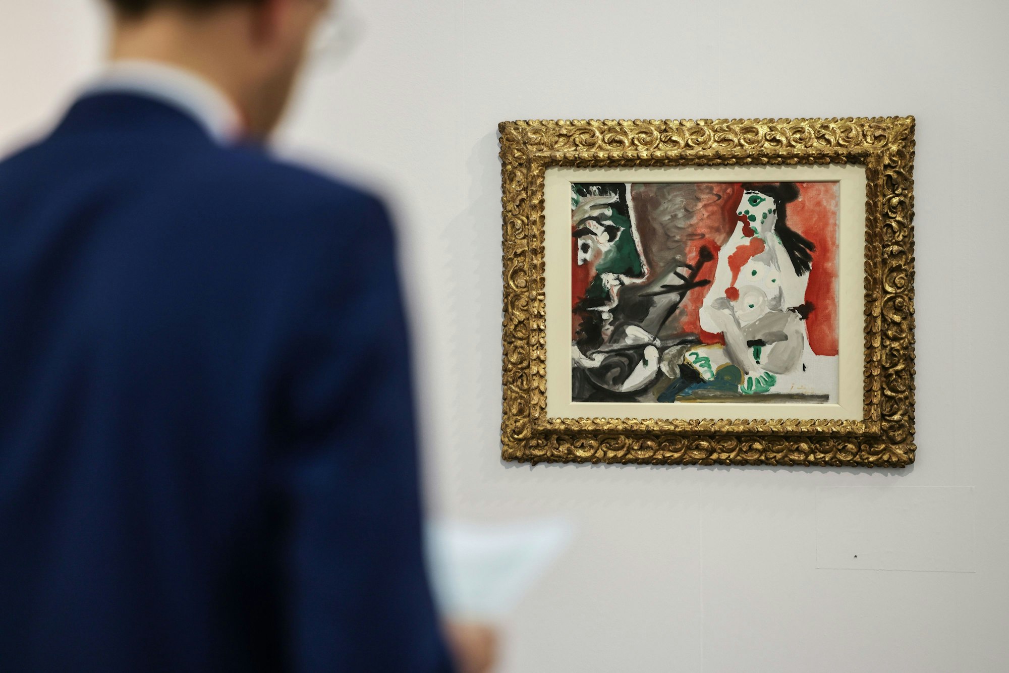 Das Gemälde von Pablo Picasso ´Le peintre et son modèle», hängt auf dem Stand der Galerie Bastian (3,75 Millionen Euro). Die Art Cologne ist die älteste Kunstmesse der Welt und gilt als größte deutsche Kunstmesse.