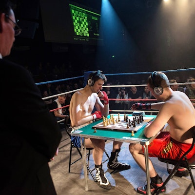 Bildnummer: 13128766 Datum: 23.03.2013 Copyright: imago/ZUMA Press
March 23, 2013 - London, England, United Kingdom - CHRIS LEVY (R) and MATT READ compete in a bout at the Chessboxing Grand Prix in Scala on Saturday night. The hybrid combines chess with boxing in alternating rounds. The winner is decided by a knockout or checkmate, whichever comes first. A full match consists of eleven rounds: six rounds of chess and five of boxing. Chessboxing Grand Prix 2013 PUBLICATIONxINxGERxSUIxAUTxONLY - ZUMA; Schachboxen xsp x0x 2013 quer Highlight premiumd Symbolfoto
Image number 13128766 date 23 03 2013 Copyright imago Zuma Press March 23 2013 London England United Kingdom Chris Levy r and Matt Read compete in A Bout AT The Grand Prix in Scala ON Saturday Night The Hybrid Chess with Boxing in Rounds The WINNER is decided by A Knockout Or Checkmate comes First A Full Match of Eleven Rounds Six Rounds of Chess and Five of Boxing Grand Prix 2013 PUBLICATIONxINxGERxSUIxAUTxONLY Zuma Chess boxing x0x 2013 horizontal Highlight premiumd Symbolic image