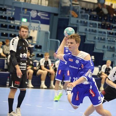 Szene aus einem Handballspiel