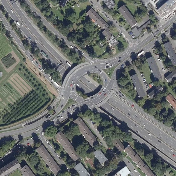 Die A565 aus der Luft.