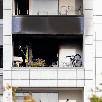 Völlig zerstört wurden der Balkon und die Wohnung in Bocklemünd