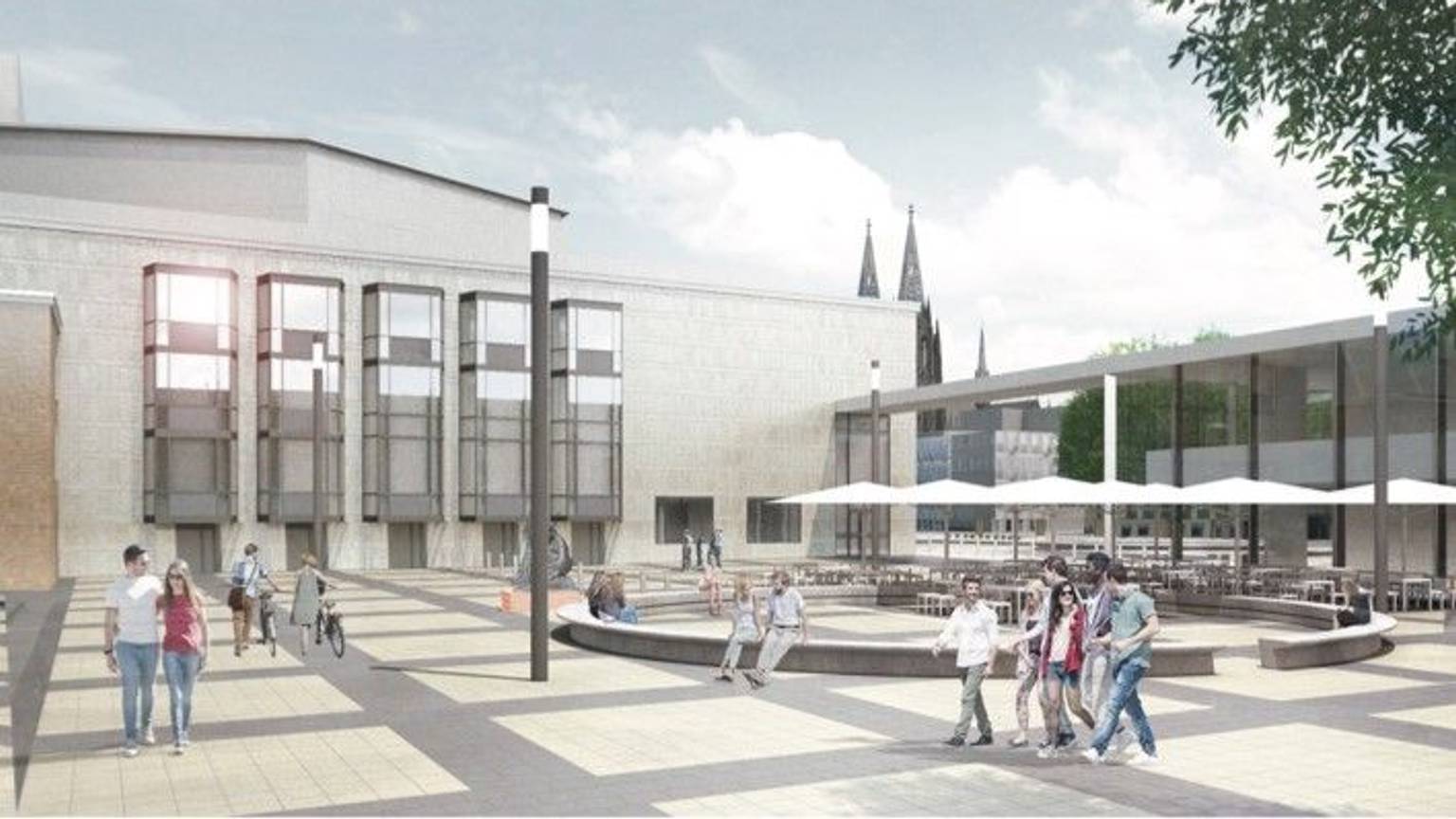 Die Visualisierung der Möbel auf dem Offenbachplatz