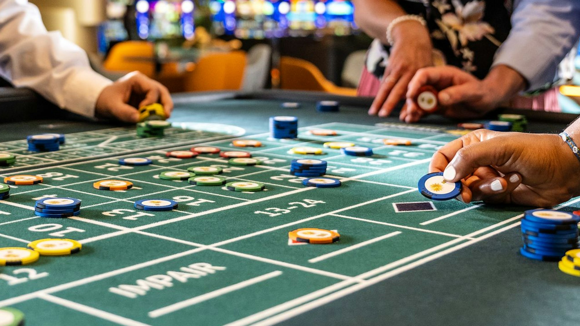 Roulette-Tisch in der Merkur-Spielbank Monheim