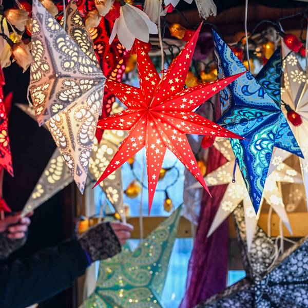Ein Stand mit Weihnachtssternen ist typisch für die Märkte, die jetzt offen sind. Symbolbild