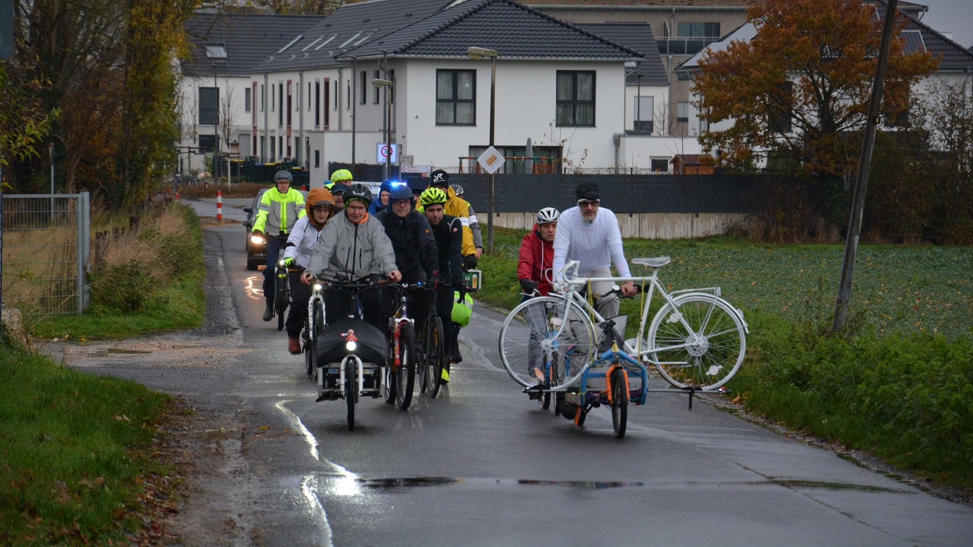 Fahrradfahrer auf dem Vinger Weg.
