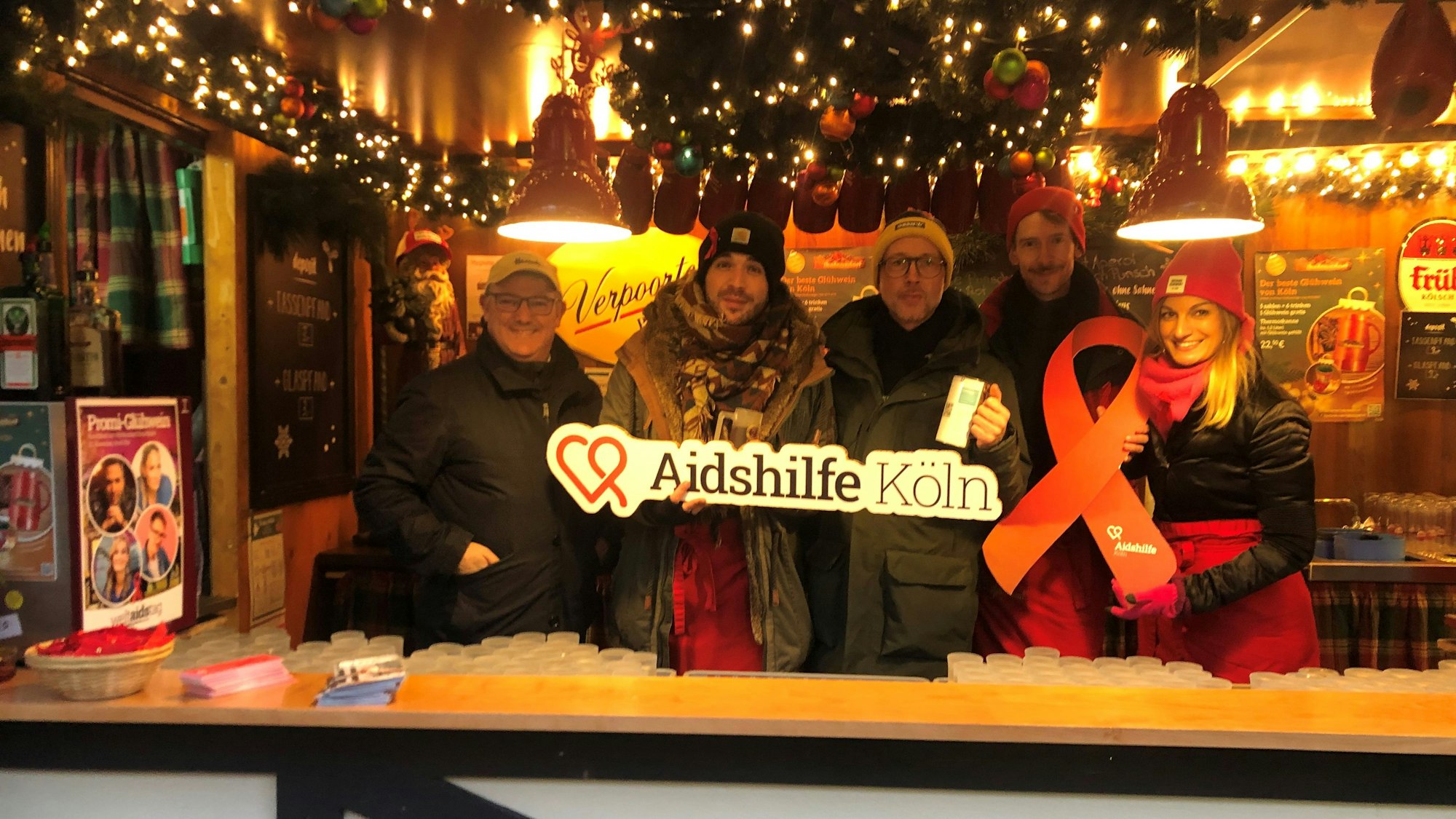 Hinter der Teke am Glühweinschank