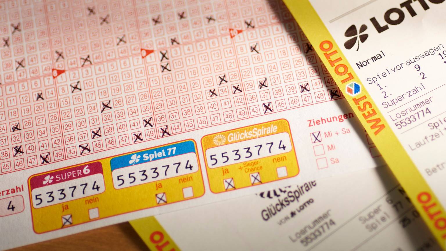 WestLotto Spielschein.